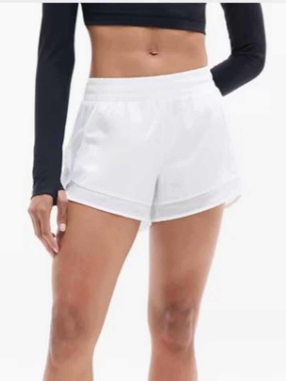 Mesh Racer Run Mid Rise 4" Short - S